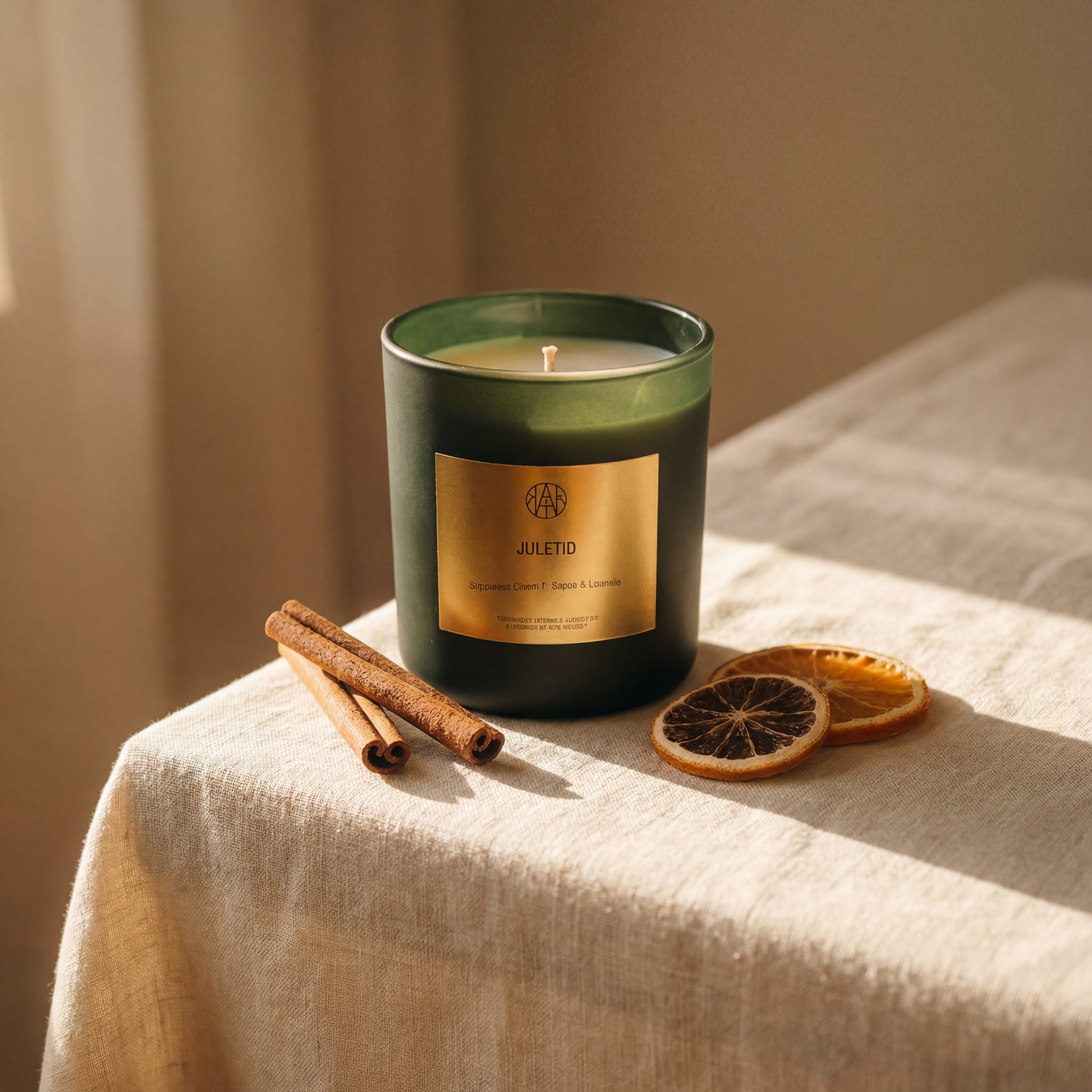 Juletid Candle — VORA Candle Hero lifestyle still