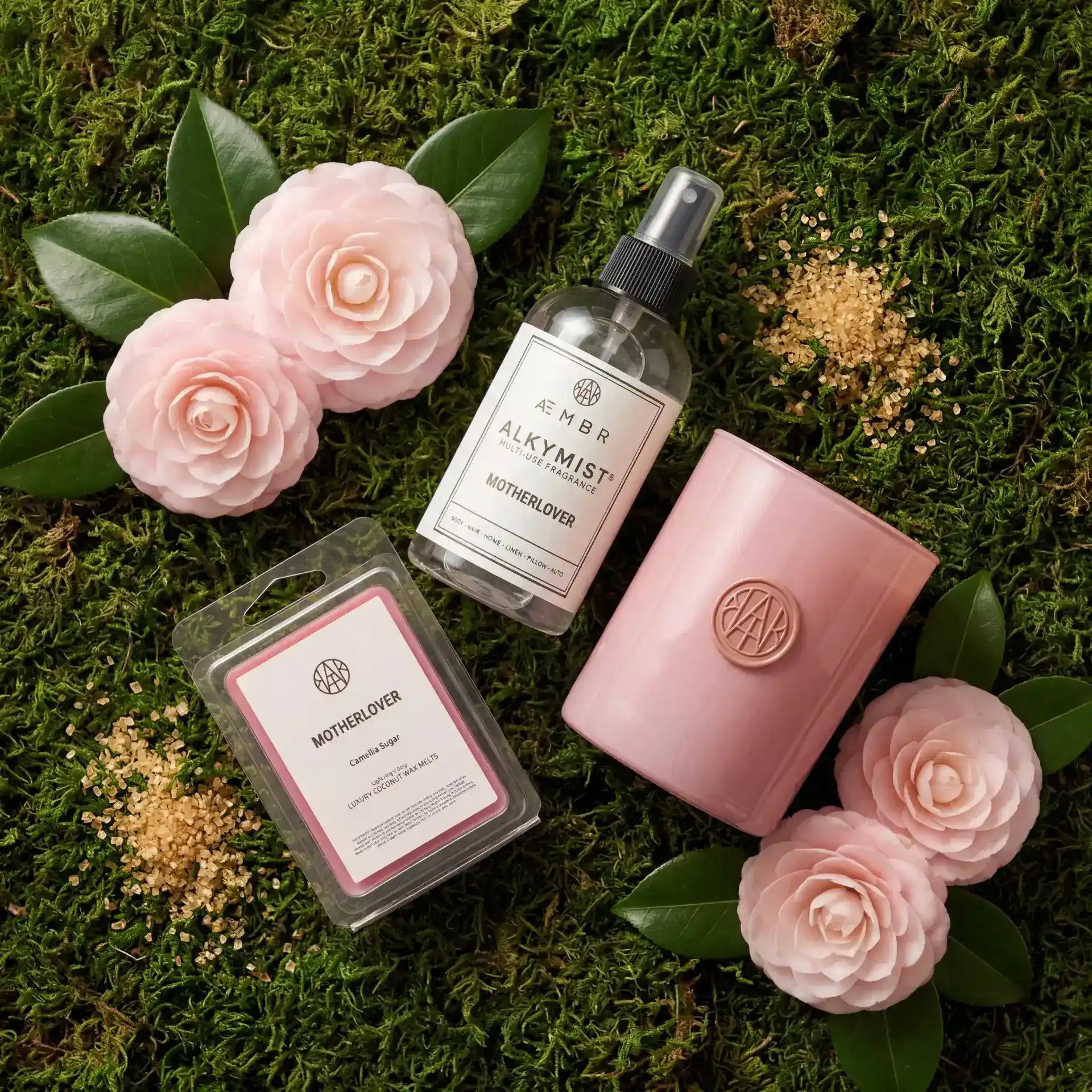 AEMBR Motherlover Scent Set bundle with assorted perfume bottles and packaging for the fragrance collection.