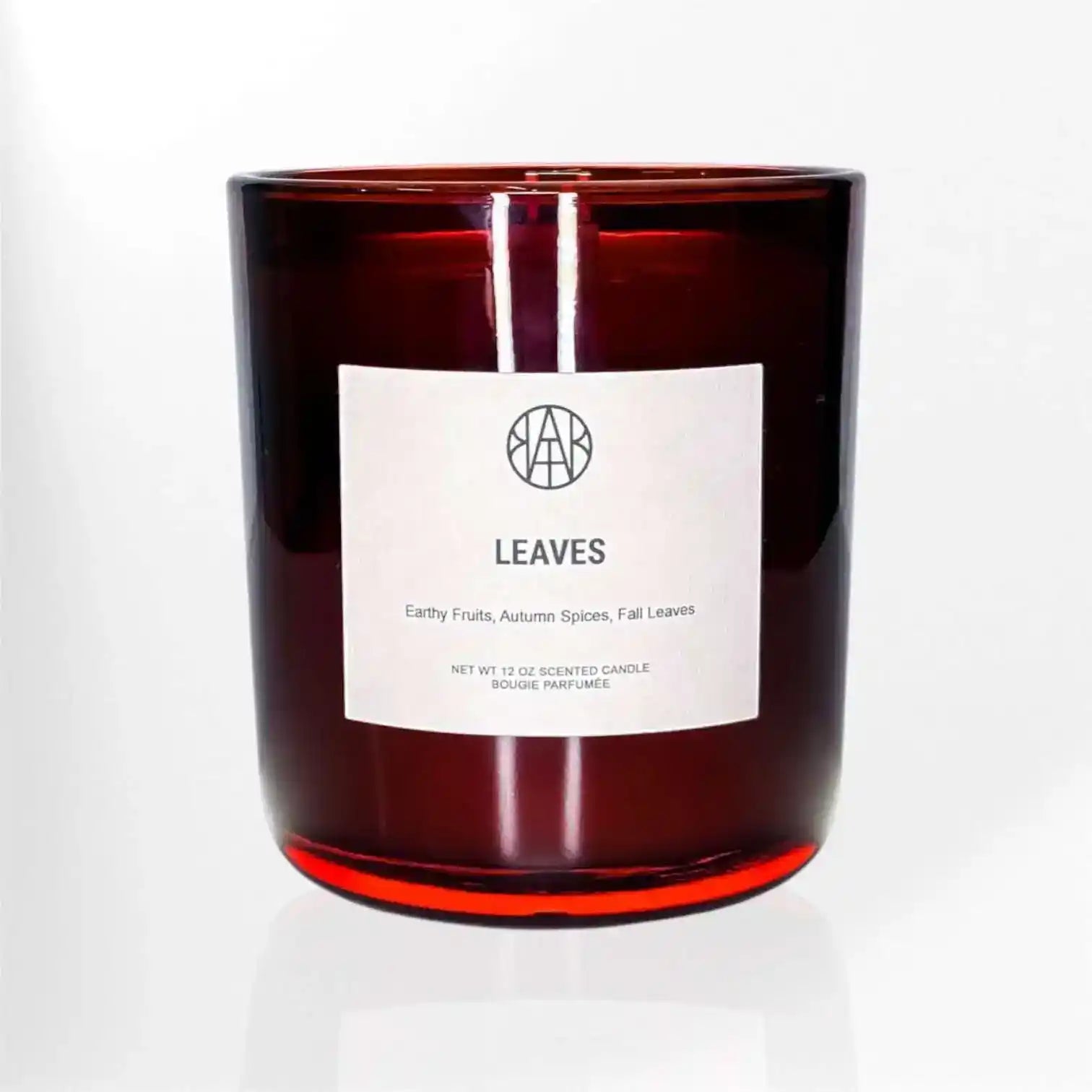 AEMBR Leaves Candle featuring a natural leaf design, perfect for cozy home decor and ambient lighting.