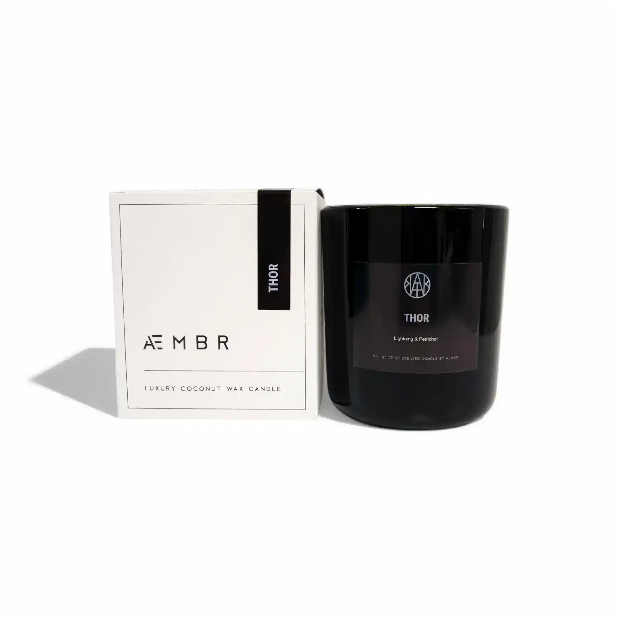AEMBR Thor Candle with detailed Norse-inspired design, cylindrical shape, and warm glow, ideal for home décor and ambiance.