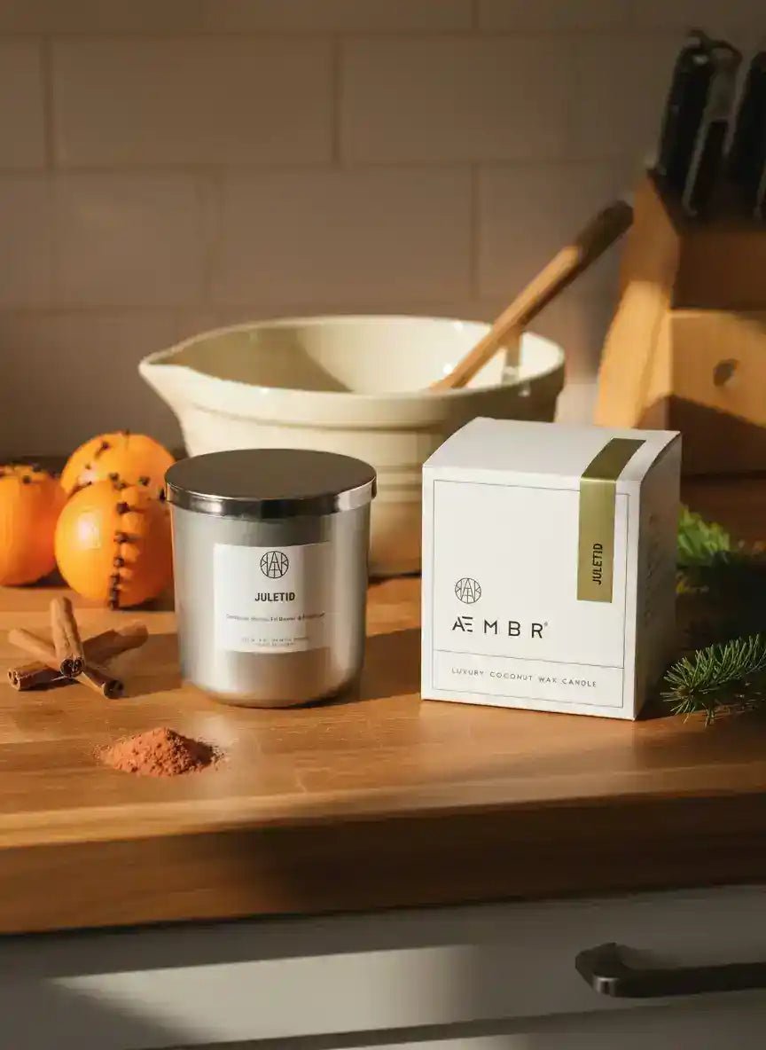 Juletid Candle - Silver & Gold Editions - AEMBR - Clean Non - Toxic Luxury Goods