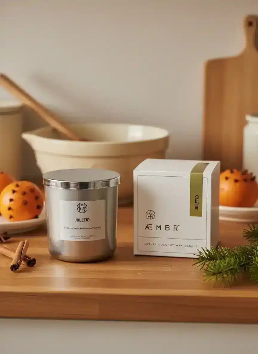 Juletid Candle - Silver & Gold Editions - AEMBR - Clean Non - Toxic Luxury Goods