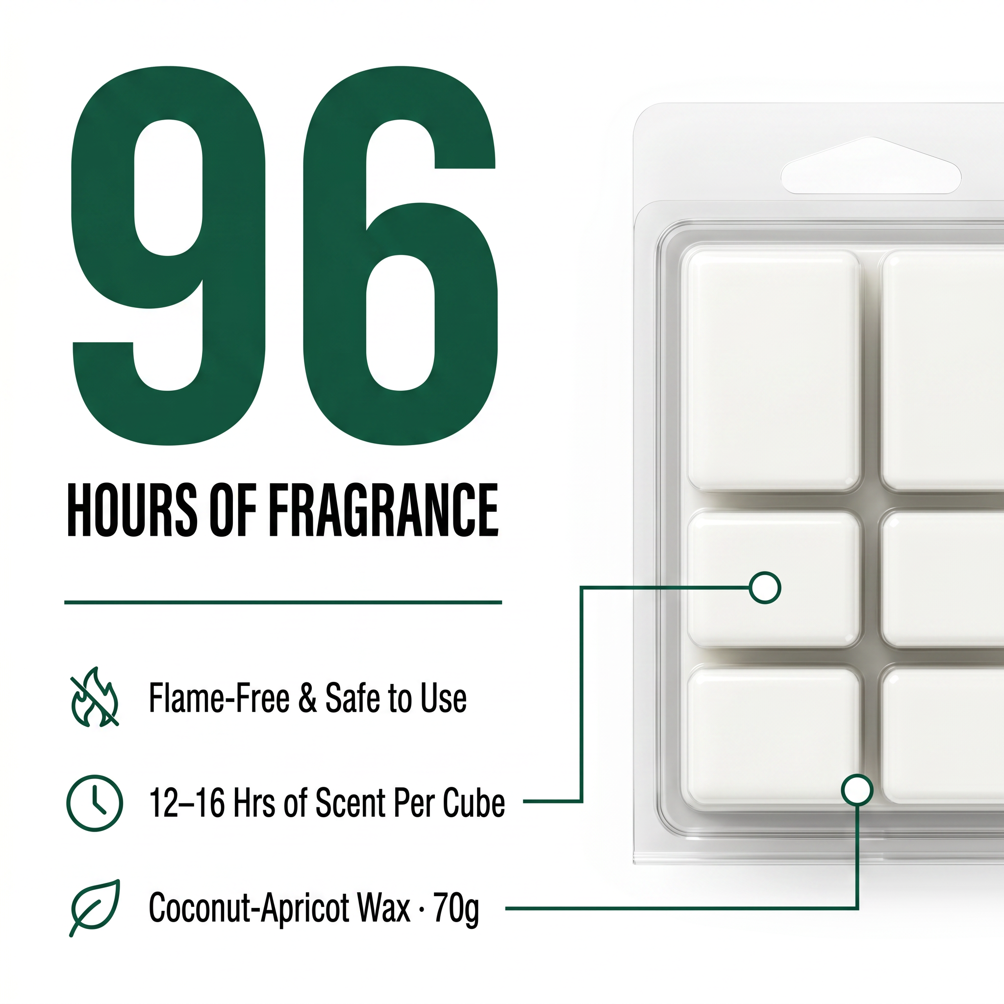 AEMBR Cereal Milk Wax Melt - 96 Hours of Fragrance - 12-16 Hours Per Cube - Coconut Apricot Wax 70g