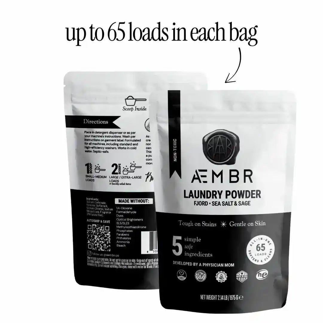 Laundry Powder + Scoop Combo - AEMBR - Clean Non - Toxic Luxury Goods