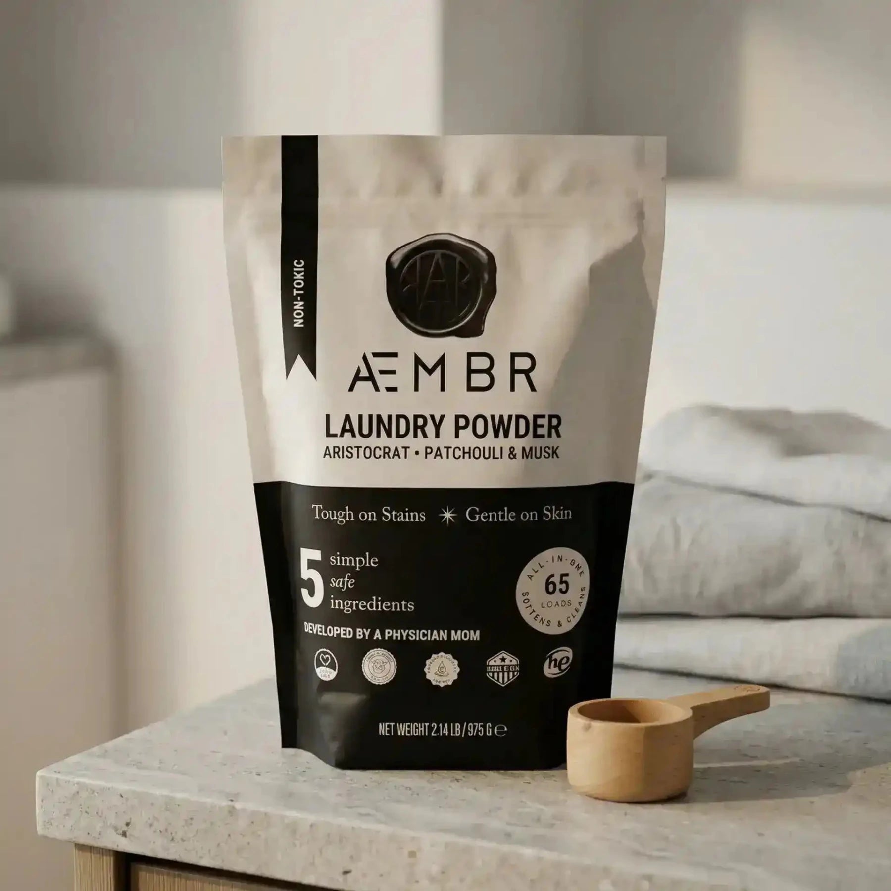 Laundry Powder + Scoop Combo - AEMBR - Clean Non - Toxic Luxury Goods
