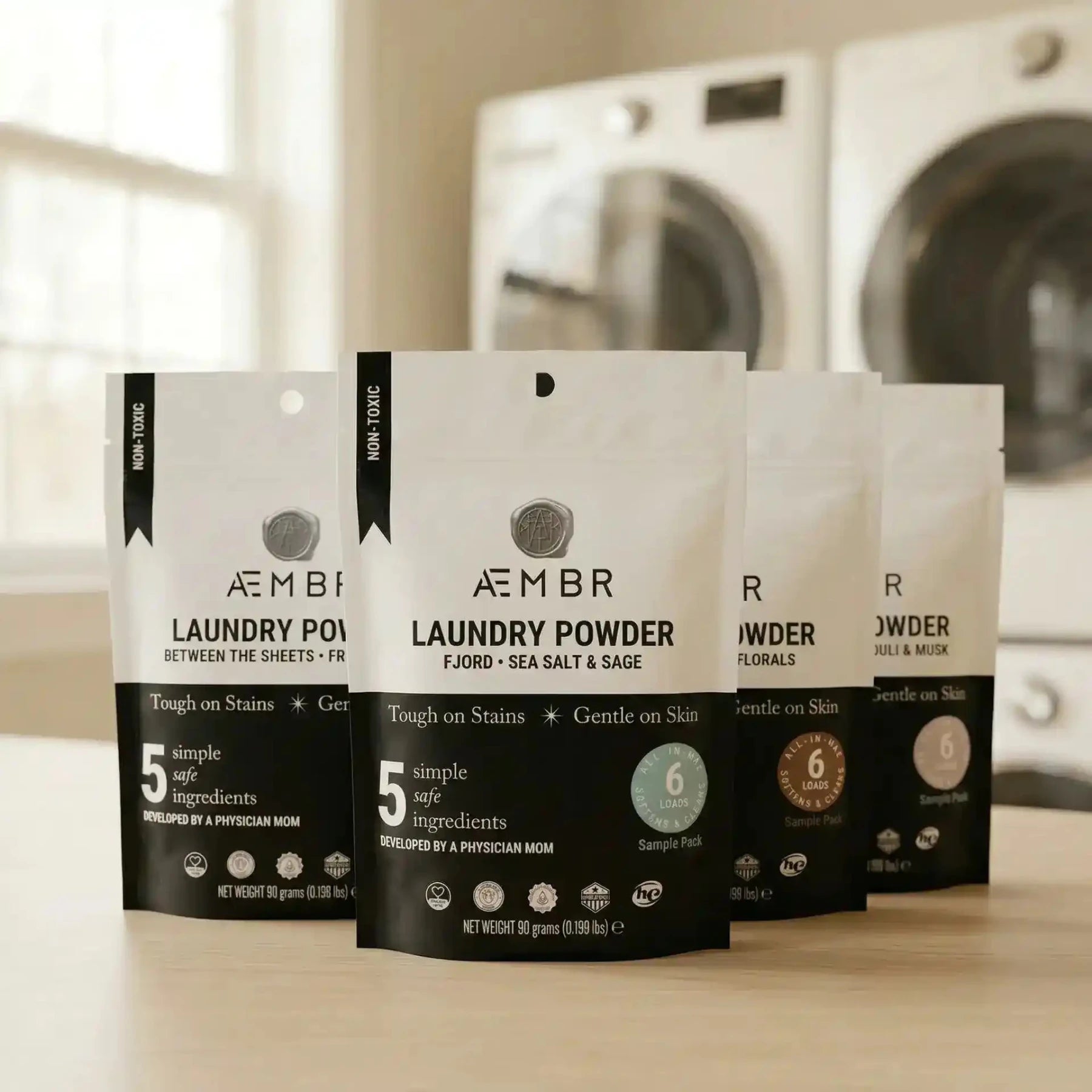Laundry Powder Scent Sampler Pack - AEMBR - Clean Non - Toxic Luxury Goods