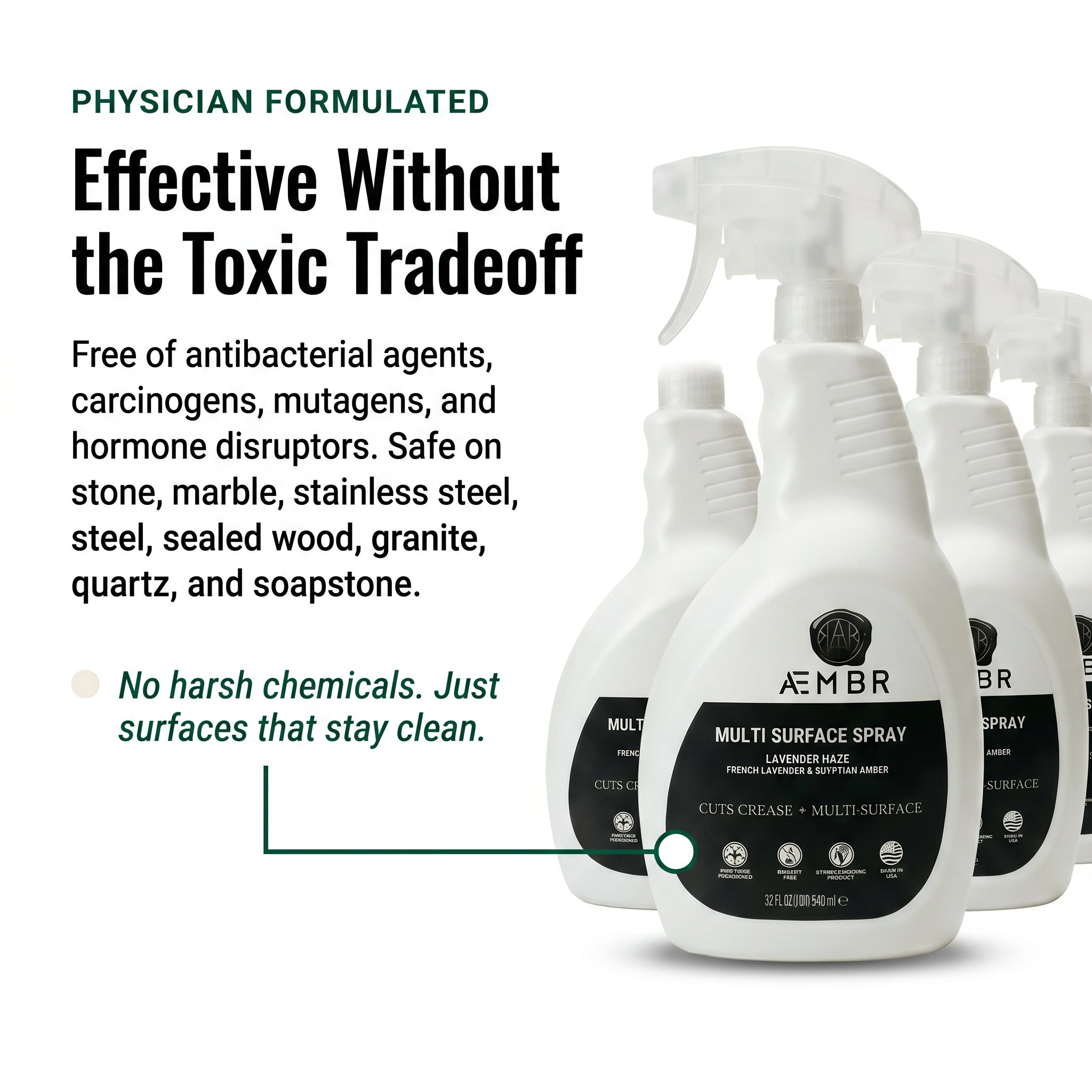 AEMBR Multi Surface Spray 6-Pack - Physician formulated - effective without the toxic tradeoff