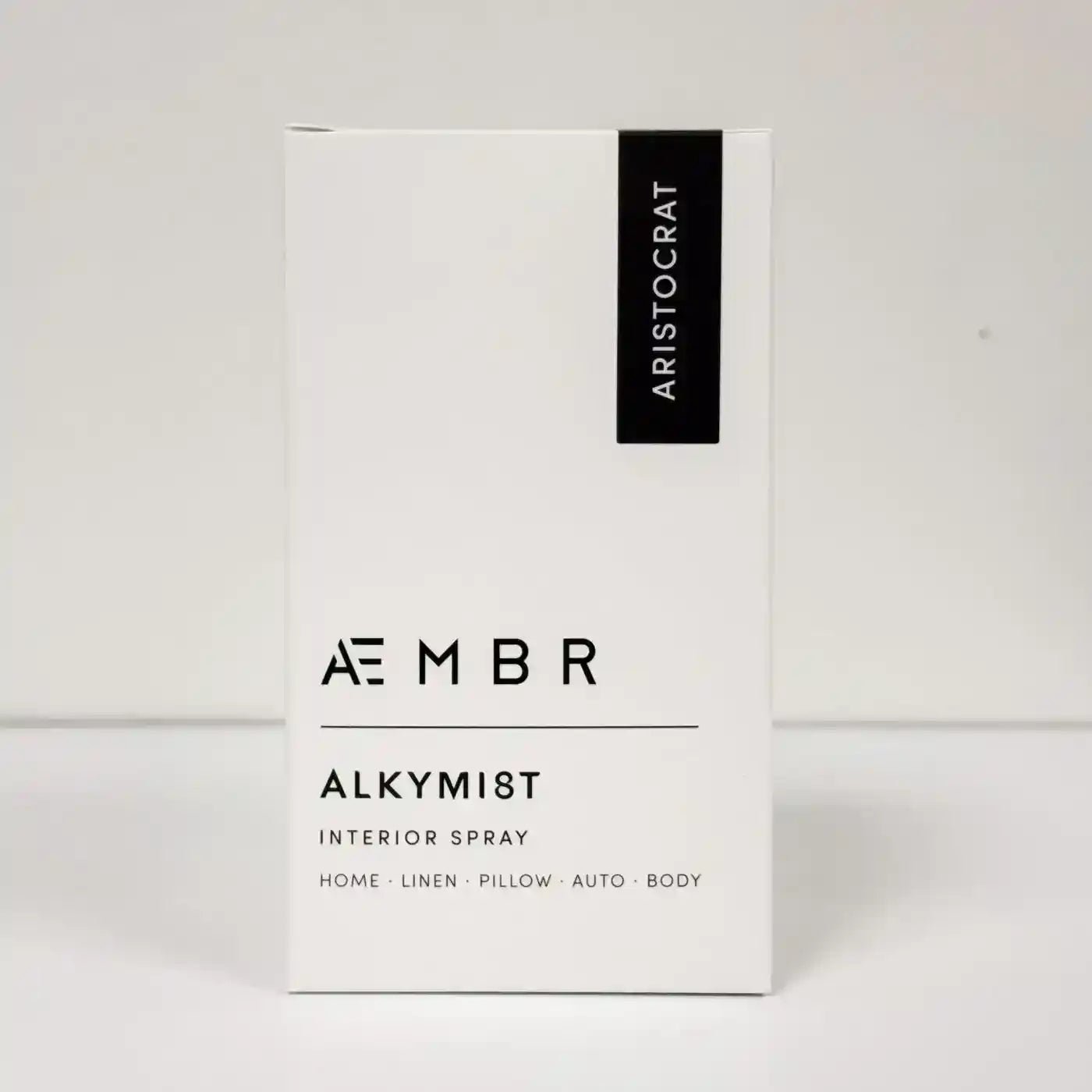 AEMBR ALKYMIST® Luxe Aristocrat multi-use fragrance bottle with elegant packaging and luxurious design.