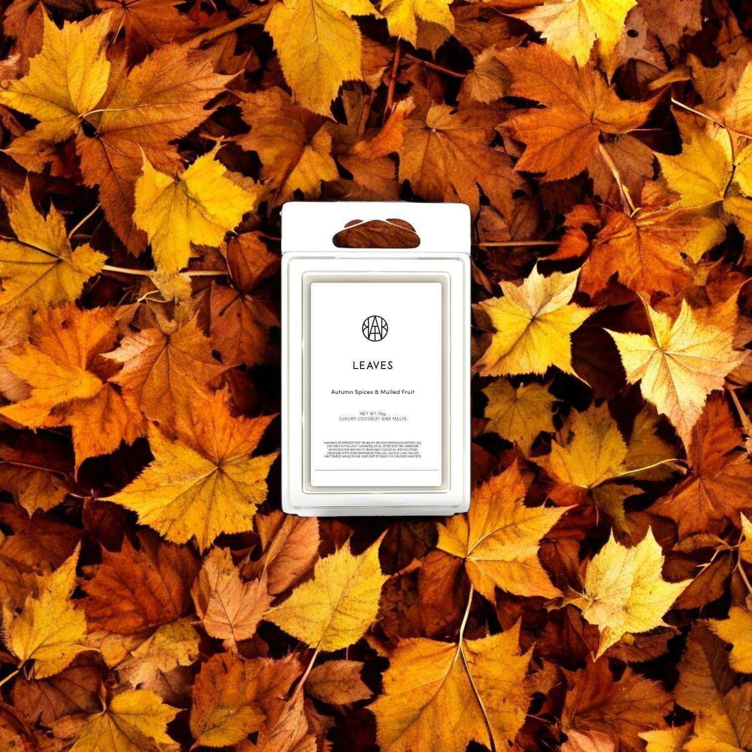 AEMBR Leaves Wax Melt, natural wax melts with leaf-shaped design and earthy scent, perfect for creating a cozy ambiance.