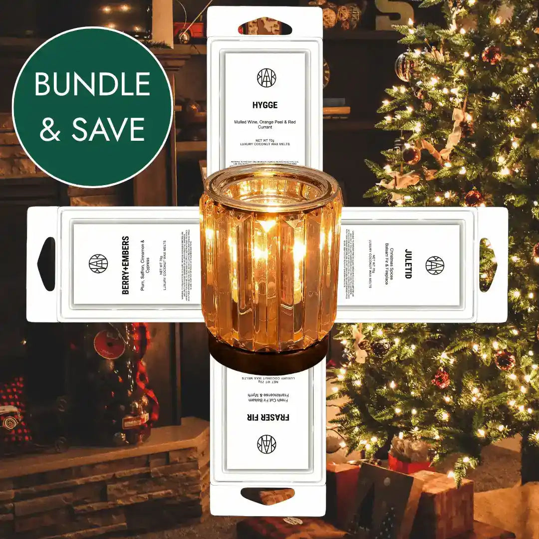 AEMBR wax warmer from the Ultimate Winter Wax Melt Bundle, with a sleek design and a cozy winter-themed appearance.