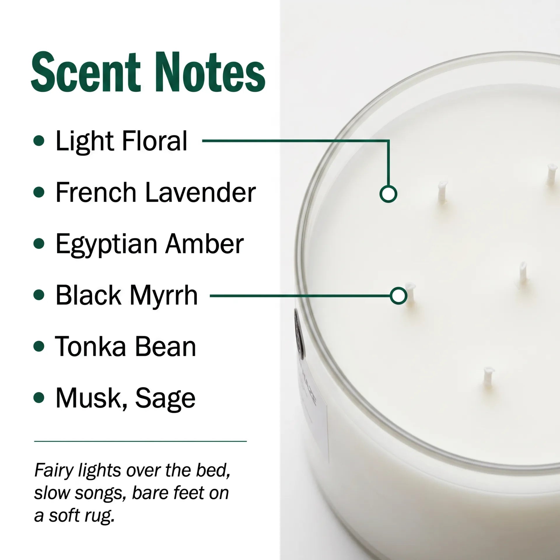 AEMBR The Valkyrie Lavender Haze candle with a sleek glass jar and lavender-colored wax, emitting a calming fragrance.