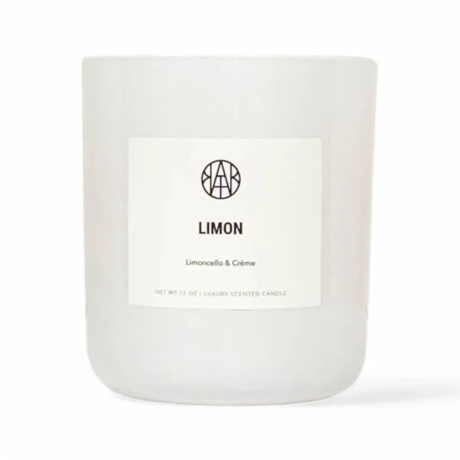 AEMBR LIMON luxury scented candle with wooden wick in frosted glass, non-toxic home fragrance