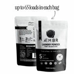 AEMBR non-toxic laundry powder bag with 65 loads, sea salt and sage scent, stain remover.