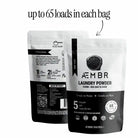AEMBR non-toxic laundry powder packaging, sea salt and sage scent, 65 loads per bag