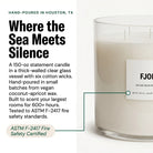 Valkyrie Fjord candle 150oz editorial 3/4 view hand-poured Houston TX ASTM fire safety certified