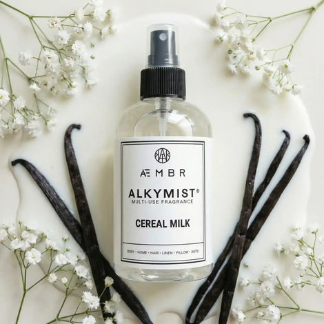 Non-toxic AEMBR ALKYMIST multi-use fragrance spray Cereal Milk with vanilla beans and flowers