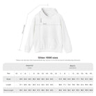 AEMBR Gildan 18500 hoodie size chart with width, length, and sleeve measurements in inches and centimeters.