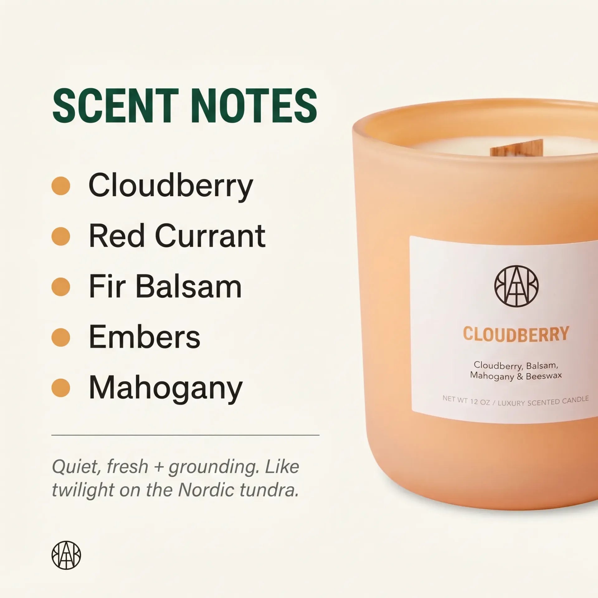 AEMBR Cloudberry Candle with a warm glowing flame, showcasing its elegant glass container and cozy ambiance.