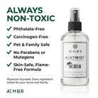 AEMBR ALKYMIST Vacation — phthalate-free, carcinogen-free, pet and family safe, no parabens or mutagens, skin-safe flame-free formula, physician-founded