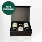 AEMBR top 6 bestsellers candle set in sleek black gift box, non-toxic home fragrance.