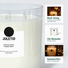 AEMBR JULETID coconut wax candle in clear glass, chic minimalist design, mood-setting home decor centerpiece.