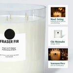 AEMBR Fraser Fir luxury coconut wax candle, minimalist design, mood-setting, centerpiece statement.