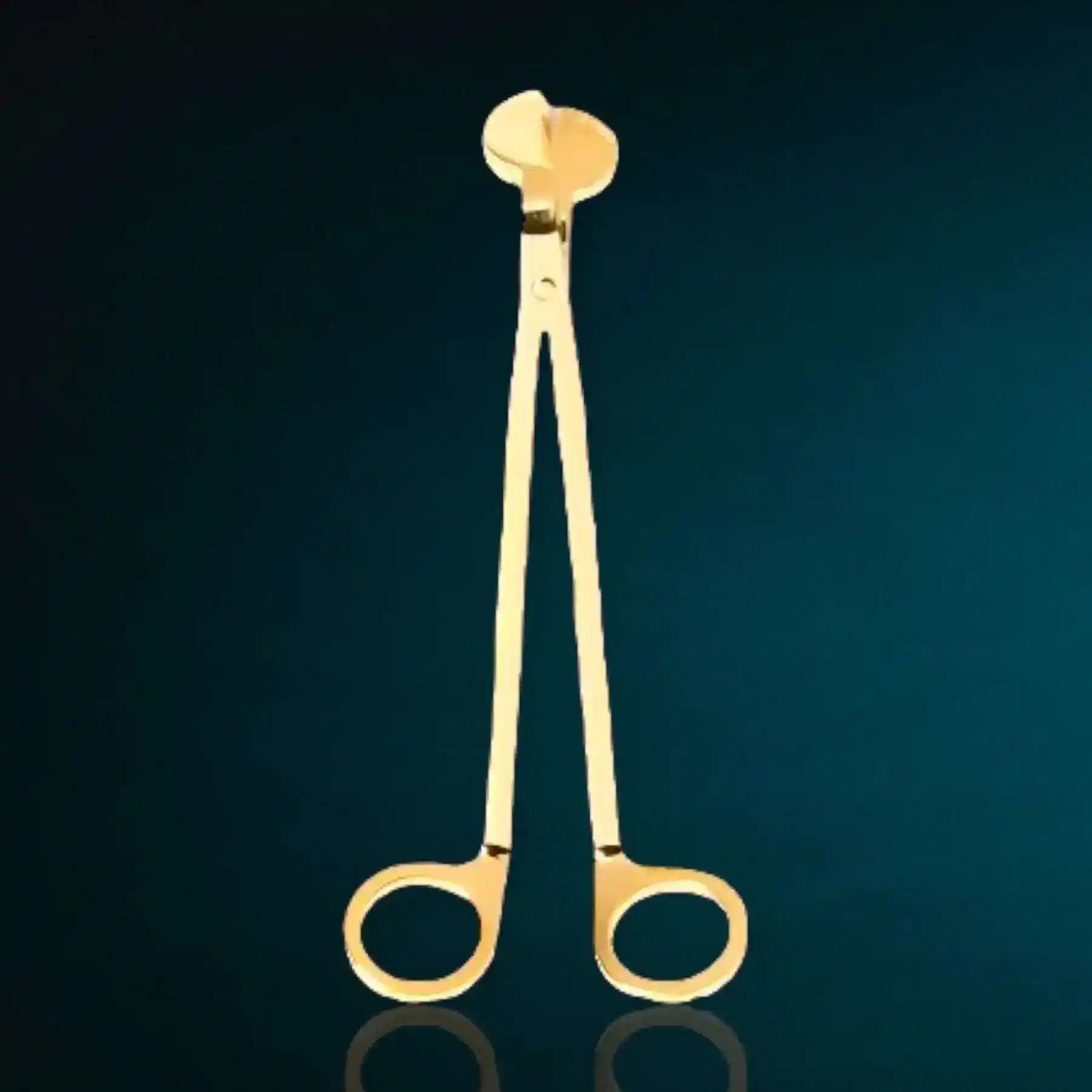 AEMBR gold wick trimmer for candles, with a sleek metallic finish and ergonomic handle, designed for trimming candle wicks.