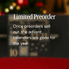 Luxury AEMBR Advent Calendar 2025 with festive compartments and elegant design for holiday countdown celebration.