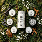 AEMBR Discovery Set of candles with multiple small candles in glass holders, showcasing the stylish and elegant AEMBR candle collection.