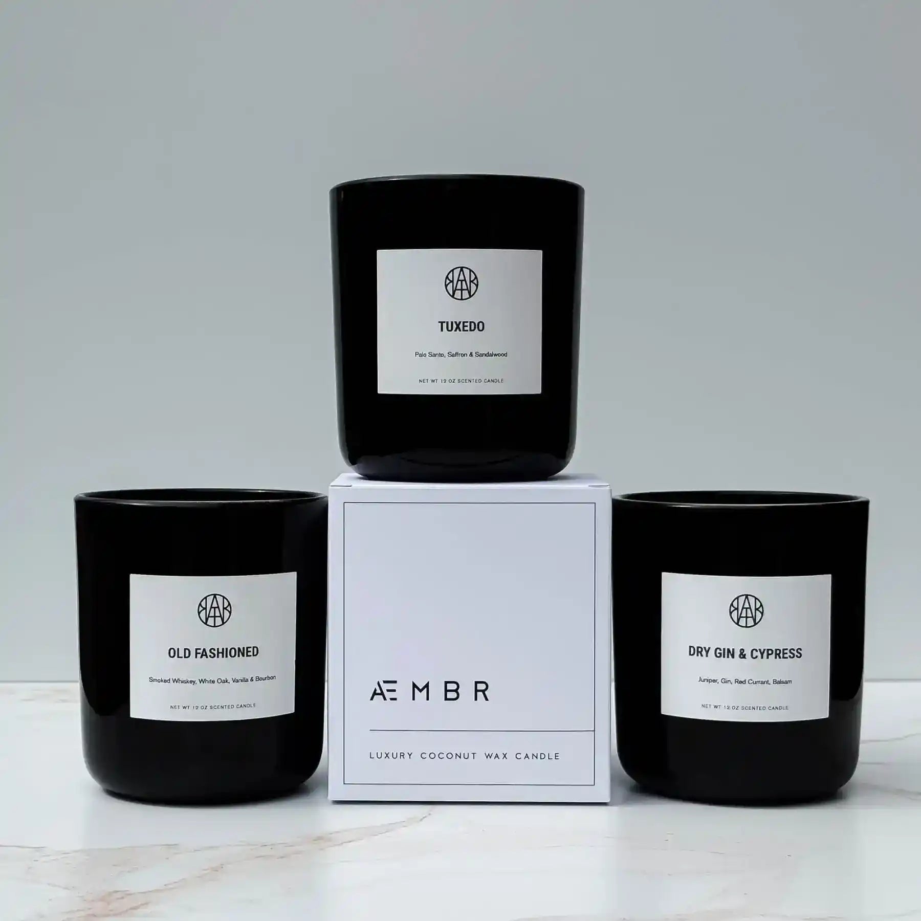 AEMBR Old Fashioned Candle with classic design, showing a tall, elegant wax candle in a simple holder.