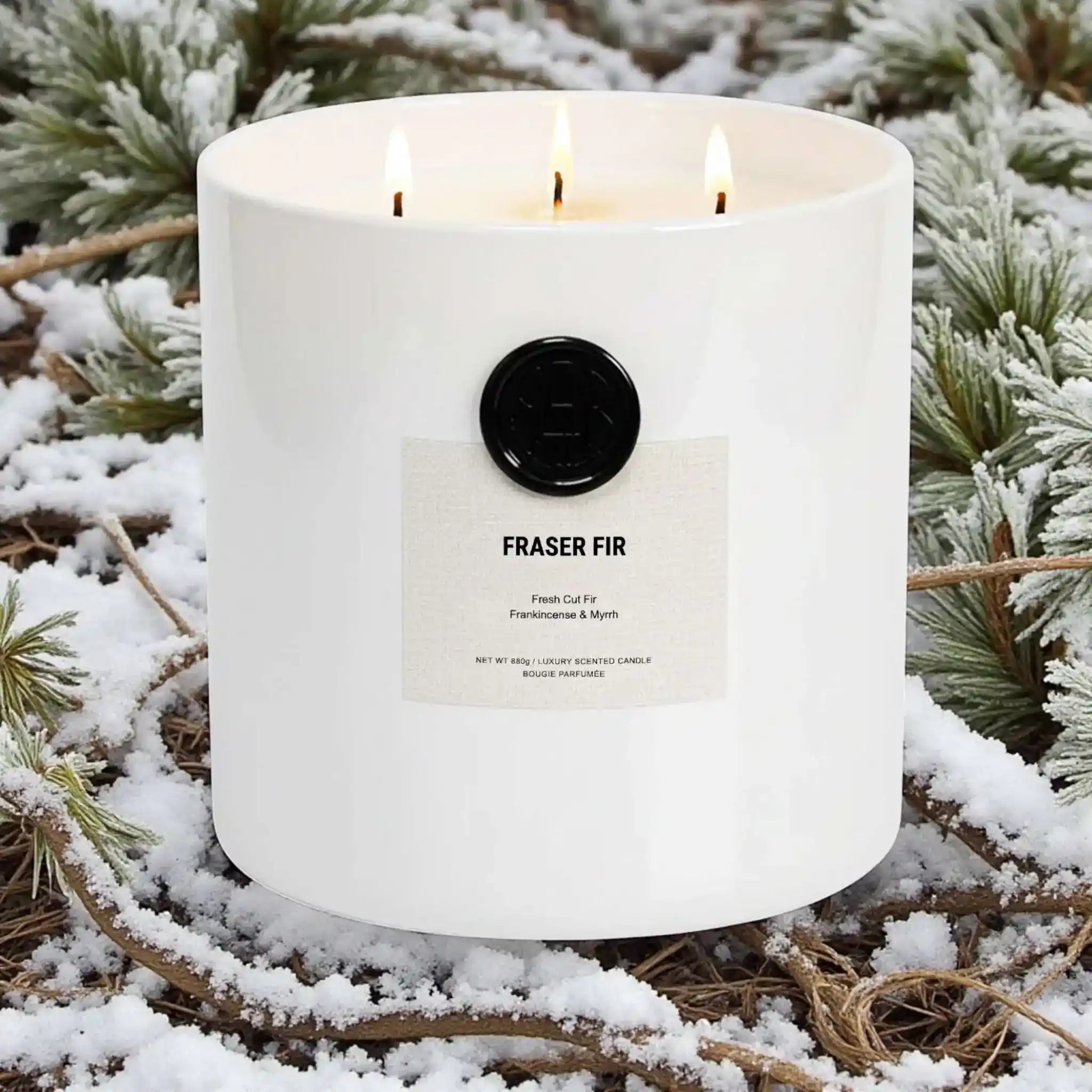 AEMBR Christmas Tree Bundle with Fraser Fir Alkymist and Viking Candle candles, featuring festive holiday-themed designs and packaging.