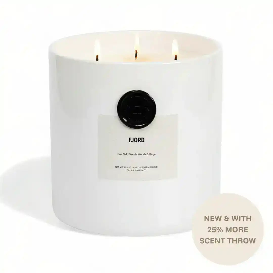 AEMBR The Viking Fjord candle with a rustic, textured surface in a natural color, designed for cozy home ambiance.