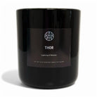 AEMBR Thor Candle with a black wax finish and intricate Thor-themed design, perfect for decorative or ambient lighting.