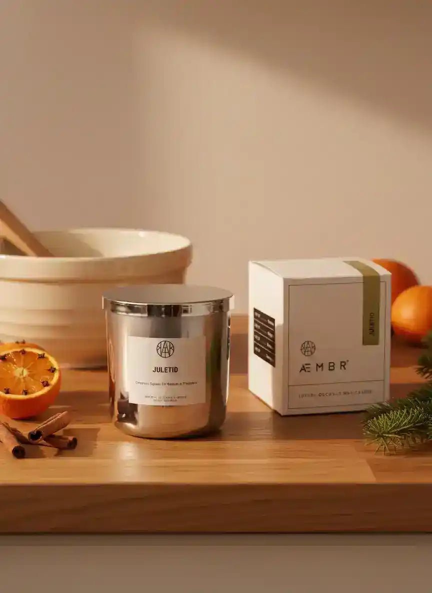 Juletid Candle - Silver & Gold Editions - AEMBR - Clean Non - Toxic Luxury Goods