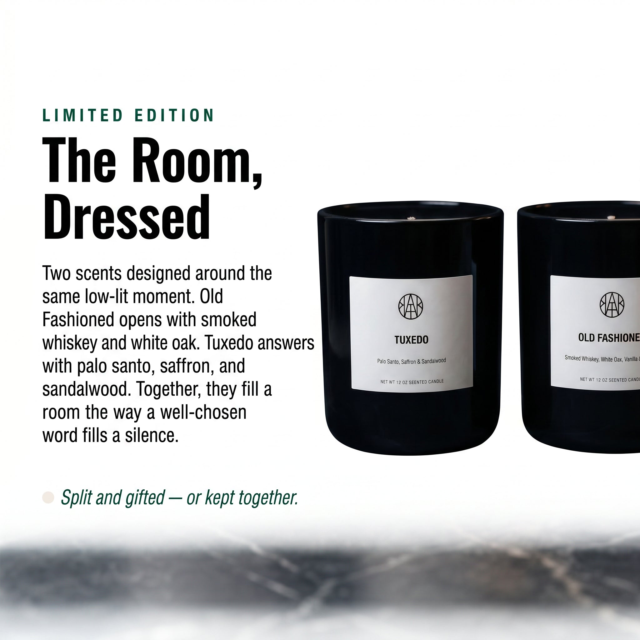 Father's Day Candle Set — The Room, Dressed — Old Fashioned & Tuxedo Editorial Story