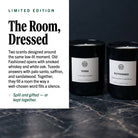 Father's Day Candle Set — The Room, Dressed — Old Fashioned & Tuxedo editorial story on dark marble