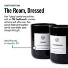 Father's Day Candle Set — The Room, Dressed — Old Fashioned & Tuxedo editorial story on dark marble