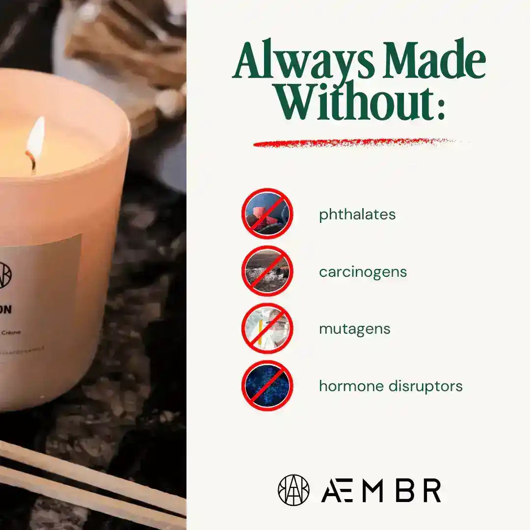 AEMBR Fjord Candle from the Fjord Lovers Air laundry care bundle, featuring a sleek candle with a minimalist design.