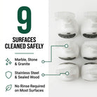 AEMBR Multi Surface Spray 6-Pack - 9 surfaces cleaned safely - marble stone granite stainless steel sealed wood