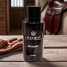 AEMBR ALKYMIST Luxe Aristocrat multi-use fragrance bottle with elegant packaging and branding.