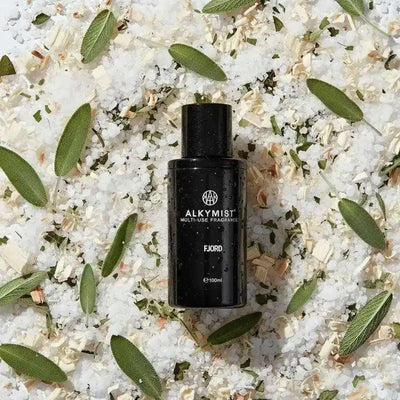 AEMBR ALKYMIST® Luxe Fjord multi-use fragrance bottle with elegant packaging and a sleek, modern design.