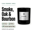 Old Fashioned Candle — Hero Overview — Smoke, Oak & Bourbon — 12 oz 85 hrs Coconut-Apricot Wax