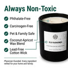 Old Fashioned Candle — Always Non-Toxic — Phthalate-Free Carcinogen-Free Coconut-Apricot Wax Lead-Free Cotton Wick