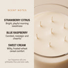 Cereal Milk scent notes — strawberry citrus, blue raspberry, sweet cream