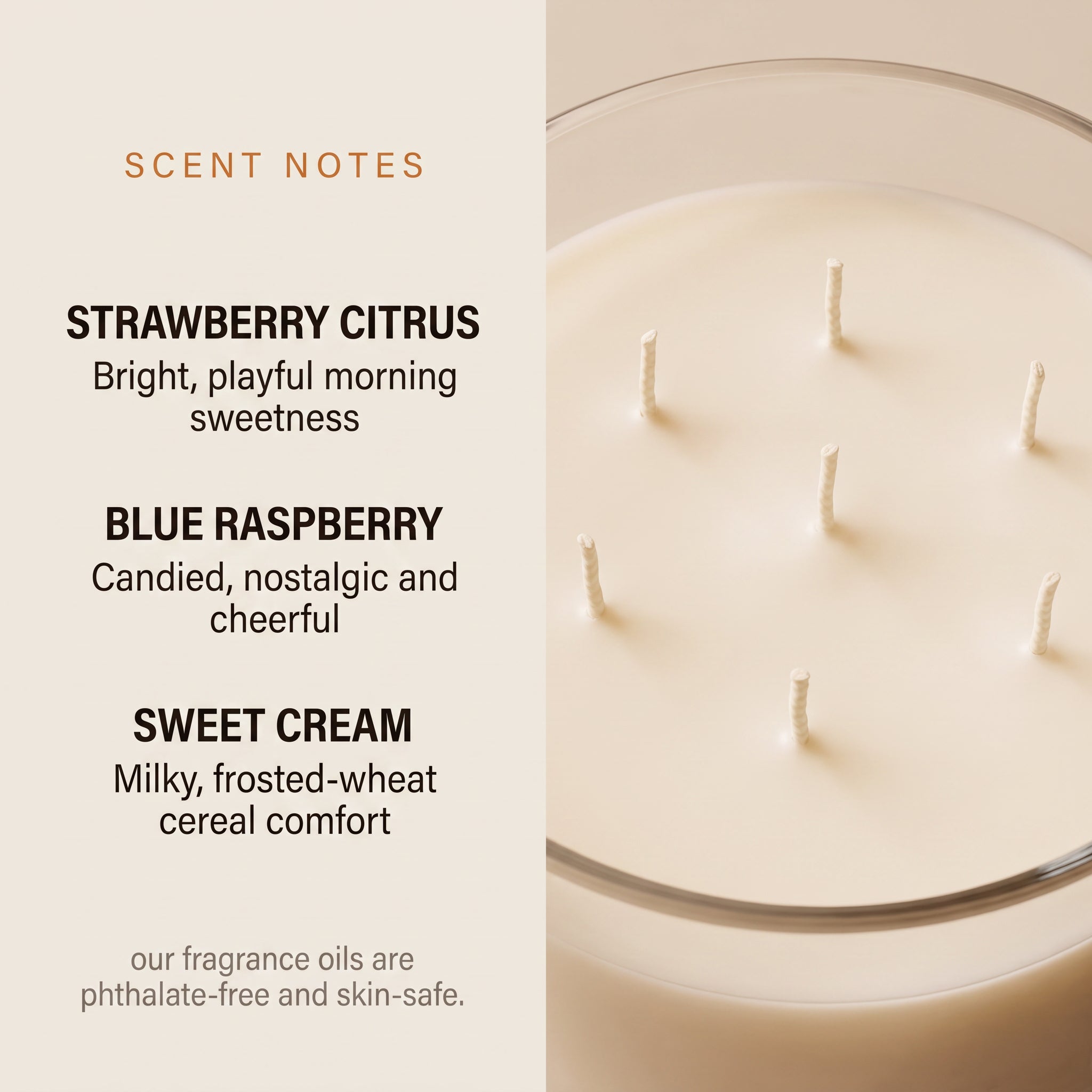 Cereal Milk scent notes — strawberry citrus, blue raspberry, sweet cream