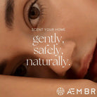 AEMBR Hygge wax melts in a clear container, showcasing the fragrant, cozy-scented wax melts for home fragrance.