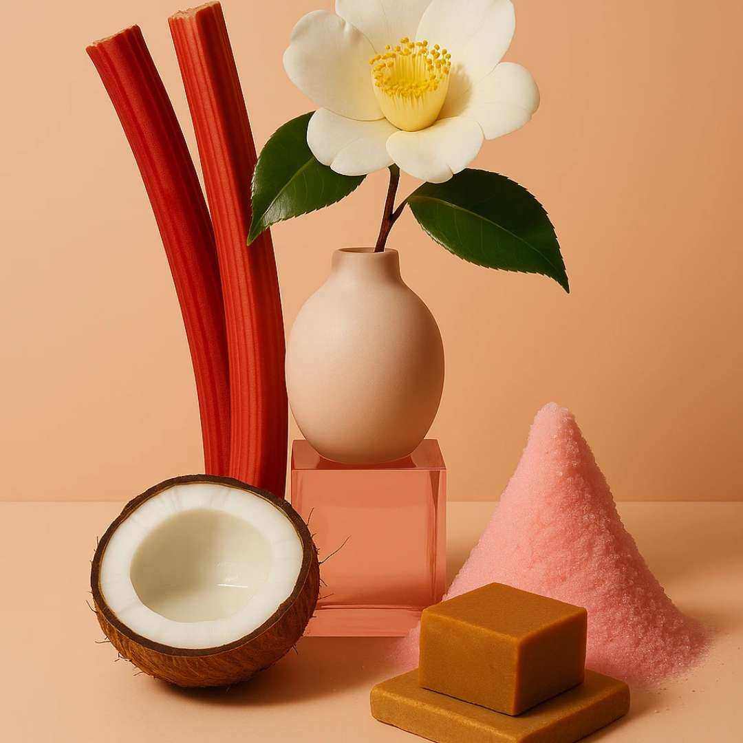 AEMBR Motherlover Candle wax melts in a warm, inviting setting, showcasing the product's detailed packaging and soothing design.