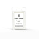 AEMBR Pumpkin Teakwood Wax Melt, square wax melts with warm autumnal scent, displayed in a clear plastic tray.
