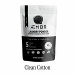 AEMBR non-toxic laundry powder pouch, Clean Cotton scent, 65 loads, safe ingredients