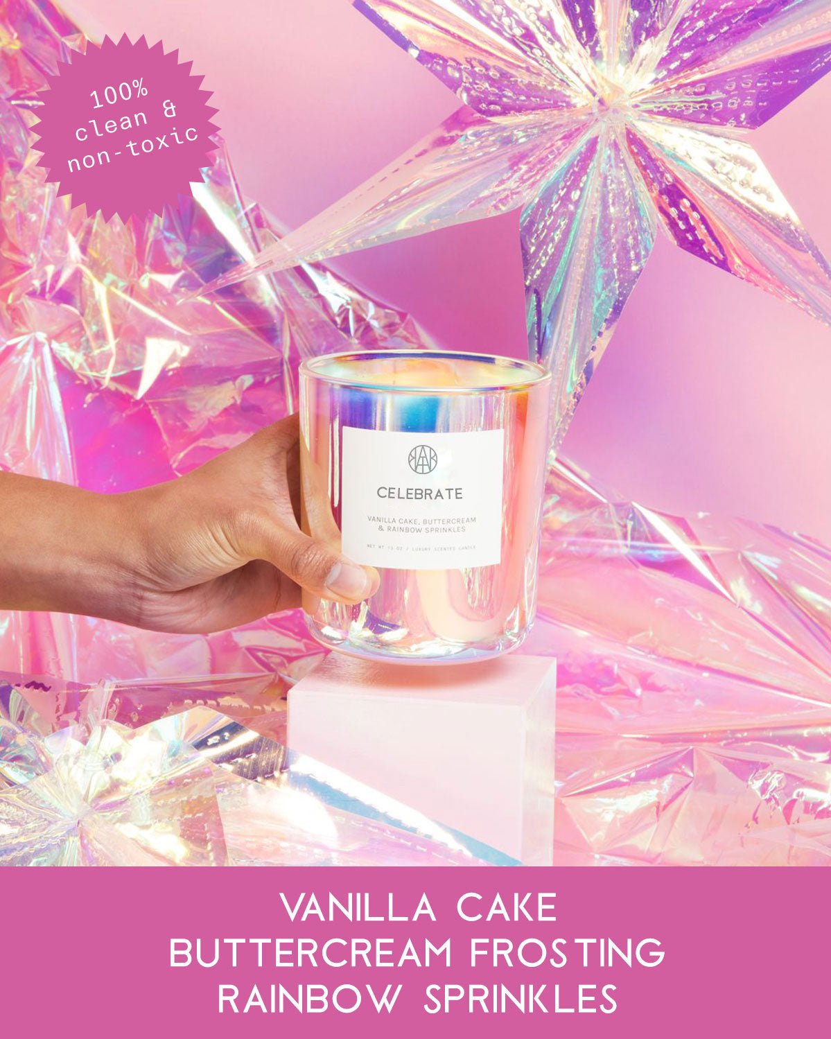 CELEBRATE - Deluxe Iridescent Candle - AEMBR - Clean Luxury Candles, Wax Melts & Laundry Care